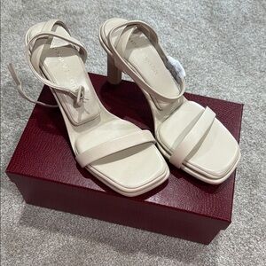 Elegant Cream Strappy Heels